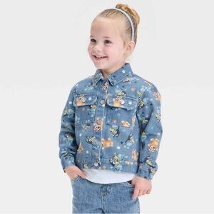 Toddler Girls' Bluey Blue Denim Jacket
